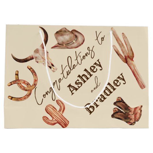 Südwestliche Western Große Geschenktüte (Rückseite)