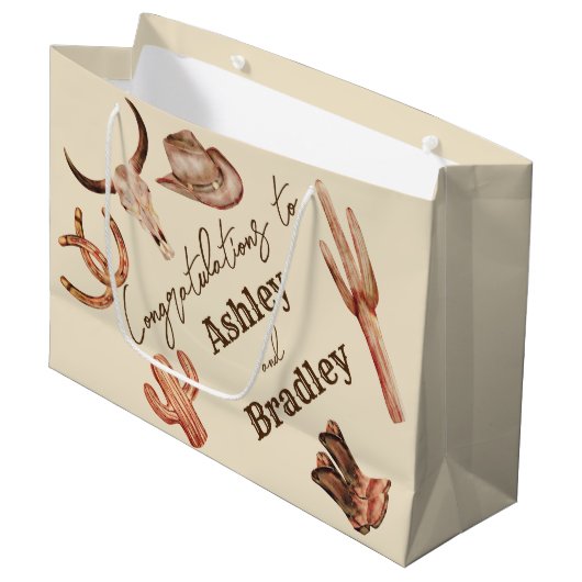 Südwestliche Western Große Geschenktüte (Vorderseite Schrägansicht)