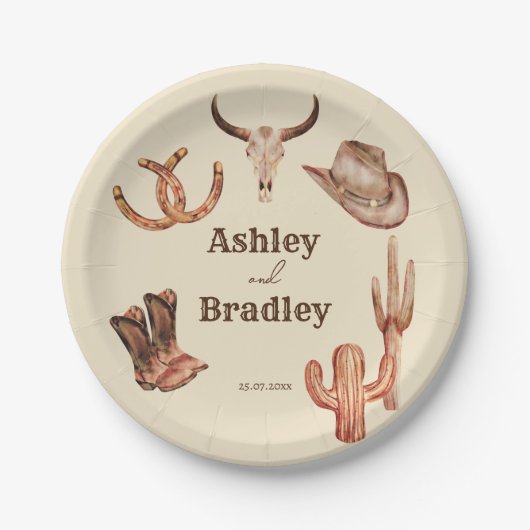 Südwestliche Western Pappteller (Vorderseite)