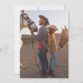 Südwestliche Western-Ranch-Cowgirl Save the Date Einladung (Rückseite)