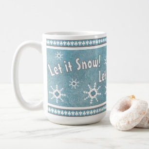 Südwestliche Winter-Schneeflocken Personalisiert B Kaffeetasse