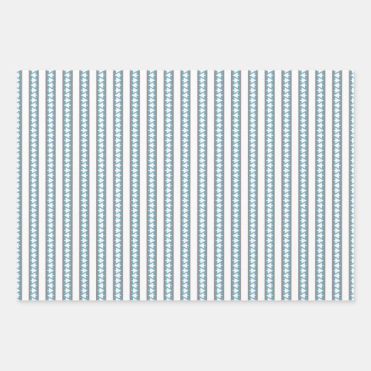 Südwestliche Winterschneeflocken Hirschpinienmuste Geschenkpapier Set (Vorderseite 3)