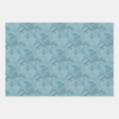 Südwestliche Winterschneeflocken Hirschpinienmuste Geschenkpapier Set (Vorderseite 2)