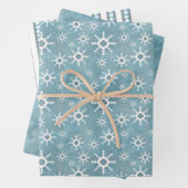 Südwestliche Winterschneeflocken Hirschpinienmuste Geschenkpapier Set (Beispiel)