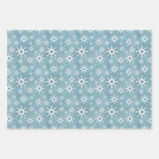 Südwestliche Winterschneeflocken Hirschpinienmuste Geschenkpapier Set (Vorderseite)