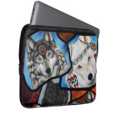 SÜDWESTLICHE WOLF-KUNST LAPTOPSCHUTZHÜLLE (Vorne Rechts)