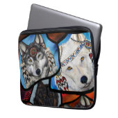 SÜDWESTLICHE WOLF-KUNST LAPTOPSCHUTZHÜLLE (Vorderseite Links)
