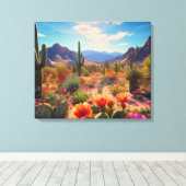 Südwestliche Wüste Gestrickte Canvas Print Leinwanddruck (Insitu (Holzboden))