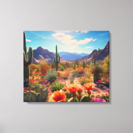 Südwestliche Wüste Gestrickte Canvas Print Leinwanddruck