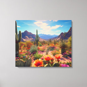 Südwestliche Wüste Gestrickte Canvas Print Leinwanddruck