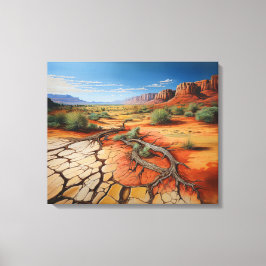 Südwestliche Wüste Gestrickte Canvas Print Leinwanddruck