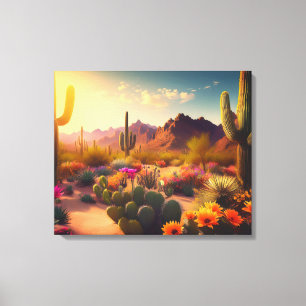 Südwestliche Wüste Gestrickte Canvas Print Leinwanddruck