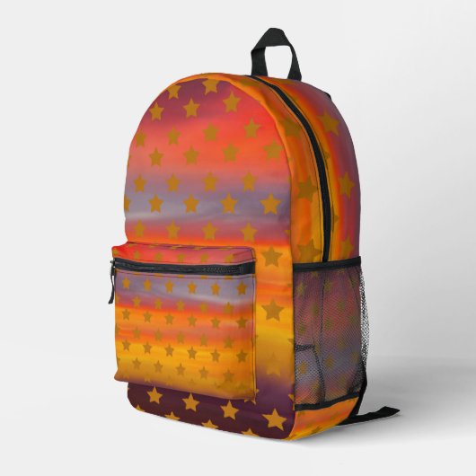 Südwestliche Wüste US Flagge Abstrakte Kunst Bedruckter Rucksack (Rückseitige Ecke Rechts)