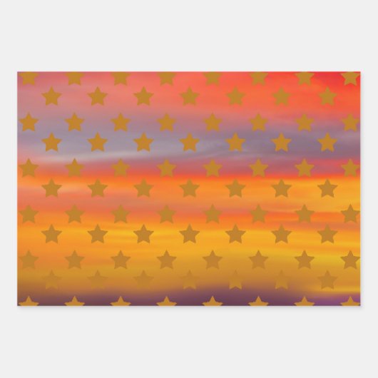 Südwestliche Wüste US Flagge Abstrakte Kunst Geschenkpapier Set (Vorderseite 3)