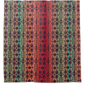 Südwestlicher Abend Skies Ombre Pink und Aqua Duschvorhang (Vorderseite)