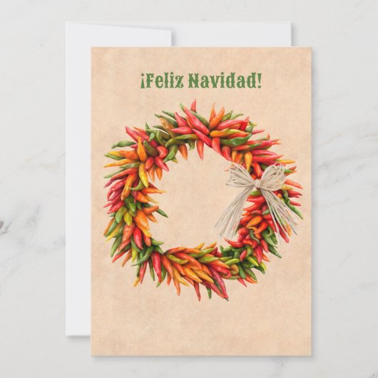 Südwestlicher Chile Kraut Weihnachtsfeiertag Einladung (Vorderseite)