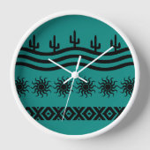 Südwestlicher Entwurfs-aquamarine und schwarze Uhr (Vorderseite)