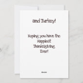 Südwestlicher Erntedank mit Kater Feiertagskarte (Rückseite)