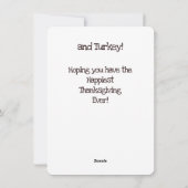 Südwestlicher Erntedank mit Katzenflaeche Feiertagskarte (Rückseite)