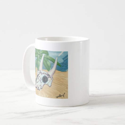 Südwestlicher farbiger Wüstenschädel Kaffeetasse (Vorderseite Links)