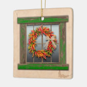 Südwestlicher Festlicher Chile-Kranz Fenster Perso Keramikornament (Links)