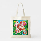 Südwestlicher Gecko mit Kaktusblüten Tragetasche (Rückseite)