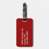 Südwestlicher gestreifter Monogramm-Gepäckanhänger Gepäckanhänger (Rückseite vertikal)