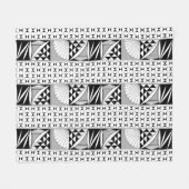 Südwestlicher Indianeraufgang in Grau Fleecedecke (Vorderseite (Horizontal))