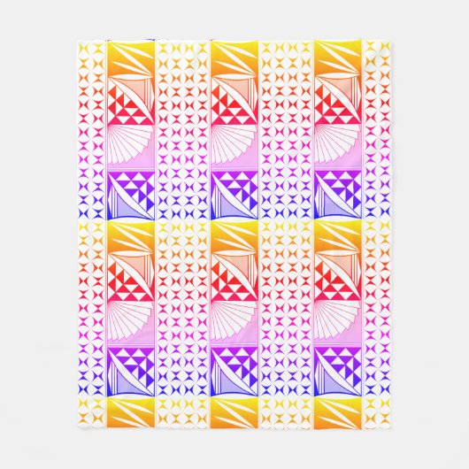 Südwestlicher Indianeraufgang Rainbow Fleece Blank (Vorderseite)