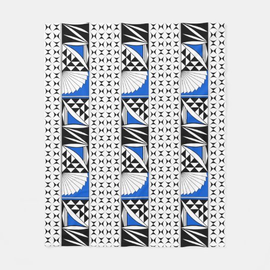 Südwestlicher Indianeraufstieg in Blau Fleecedecke (Vorderseite)