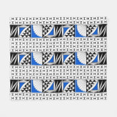 Südwestlicher Indianeraufstieg in Blau Fleecedecke (Vorderseite (Horizontal))