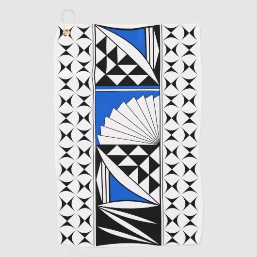 Südwestlicher Indianeraufstieg in Blau Golfhandtuch (Vorderseite)