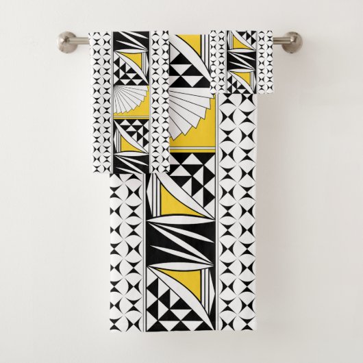 Südwestlicher Indianeraufstieg in Gelb Badhandtuch Set (Insitu)