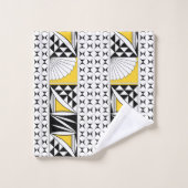 Südwestlicher Indianeraufstieg in Gelb Badhandtuch Set (Waschlappen)