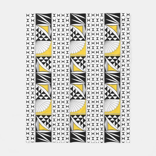 Südwestlicher Indianeraufstieg in Gelb Fleecedecke (Vorderseite)