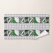 Südwestlicher Indianeraufstieg in Grün Badhandtuch Set (Handtuch)