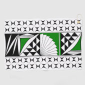 Südwestlicher Indianeraufstieg in Grün Golfhandtuch (Horizontal)