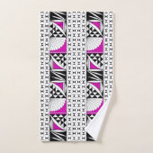 Südwestlicher Indianeraufstieg in Rosa Badhandtuch Set (Handtuch)