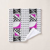 Südwestlicher Indianeraufstieg in Rosa Badhandtuch Set (Waschlappen)