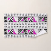 Südwestlicher Indianeraufstieg in Rosa Badhandtuch Set (Handtuch)