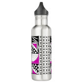 Südwestlicher Indianeraufstieg in Rosa Edelstahlflasche (Links)