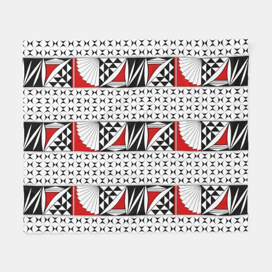 Südwestlicher Indianeraufstieg in Rot Fleecedecke (Vorderseite (Horizontal))