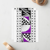 Südwestlicher Indianeraufstieg Lila Mitteilungskarte (Vorderseite/Rückseite Beispiel)