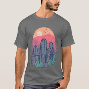Südwestlicher Kakteen Sonnenuntergang für Frauen A T-Shirt