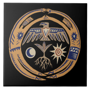 Südwestlicher Regenstanz der Indianerstämme Fliese