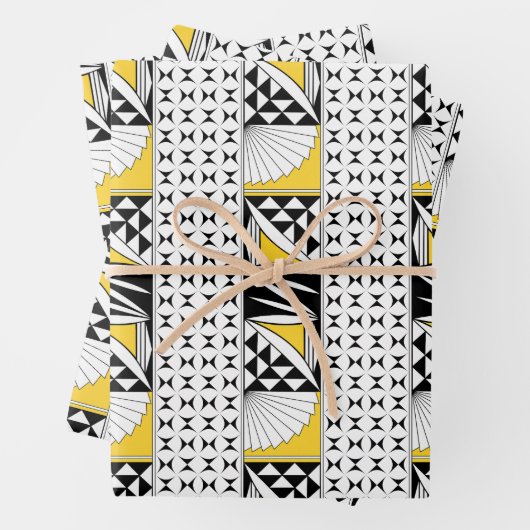 Südwestlicher Sonnenaufgang in Gelb Geschenkpapier Set (Beispiel)