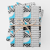 Südwestlicher Sonnenaufgang in Türkis Geschenkpapier Set (Beispiel)