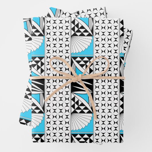 Südwestlicher Sonnenaufgang in Türkis Geschenkpapier Set (Beispiel)