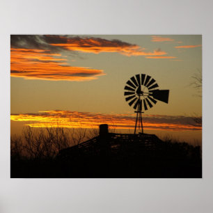 südwestlicher Sonnenuntergang Poster