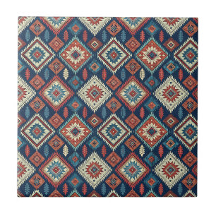 Südwestlicher Stammes-Aztek-Geometrischer Textilde Fliese